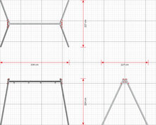 afmetingen tekening schommel 4 haken laag