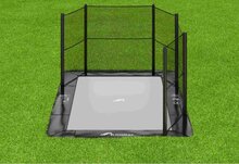 Akrobat Trampoline Primus Flat To The Ground 430x305 met half Veiligheidsnet 