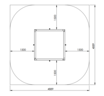 Europlay Lariks houten zandbak 190x190 cm Openbaar vrije ruimtes 