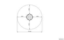 tekening met vrije ruimtes van de Europlay Draaimolen Openbaar