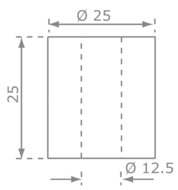 Kunststof Afstandsring 25 mm  afmetingen