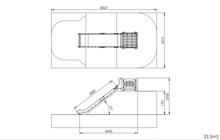 Europlay RVS Heuvelglijbaan met platform 3,6 M *extra breed** openbaar gekeurd kopen