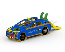 tekening van de linkerzijkant van de Europlay Speeltoestel Politiewagen