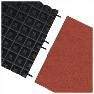 Rubberen Speelplaats Tegel EPDM&nbsp;50x50x4,5cm Rood