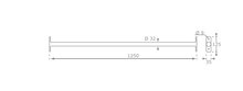 Duikelstang 125 cm groen afmetingen