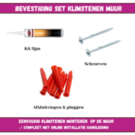 Bevestigingsset klimstenen muur