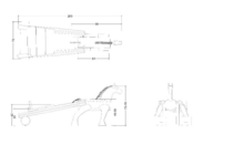 tekening met afmetingen van het Robinia Paard met Kar
