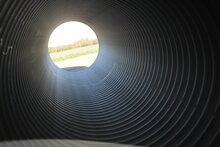 sfeerfoto van de binnenkant van een Kruiptunnel 5 meter Zwart *&Oslash;80cm** 