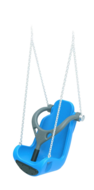 Kuipschommel Blauw Mini beugel + ketting voor personen met handicap / beperking