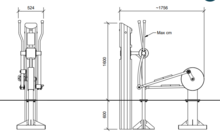 Outdoor Crosstrainer met weerstand afmetingen