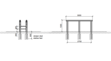 Outdoor fitnesstoestel met laddertreden afmetingen