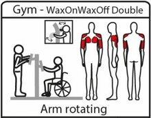 Inclusief fitnesstoestel WaxOnWaxOff Double uitleg