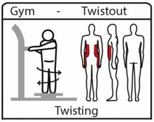 Robinia fitnesstoestel TwistOut uitleg van oefening