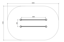 Robinia Parallel Bars vrije ruimte