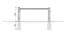 Robinia Parallel Bars afmetingen