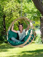 Hangstoel Globo Groen *zonder standaard** in tuin ophangen aan boom