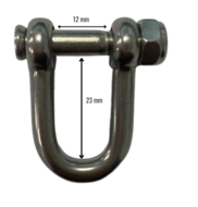 D-Sluiting M6 RVS 23x12mm *met borgmoer**