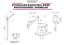 Installatie handleiding standaard basketbalbord compleet maatvoering betonfundatie