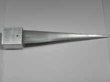 Paalhouder met Pen Vuurverzinkt Vierkanthout 141x141 mm