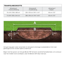 Akrobat Trampoline Orbit Inground Rechthoek rechthoekig kuilafmeting