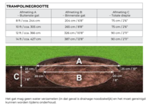 kuilafmeting Akrobat Trampoline Orbit Flat To The Ground 244cm Antraciet met veiligheidsnet