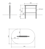 Afmetingen Vrije ruimte Robinia Fun-Platform met Net