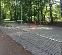 Foto veraf rode Stalen Anti-Vandalisme Verzinkt trainingsdoel 150x75x50cm