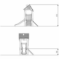 afmetingen Robinia klimtoestel Avonturen toren