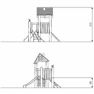 afmetingen Robinia klimtoestel Avonturen toren II