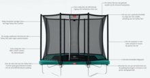 berg trampoline met net 280 x 190 cm