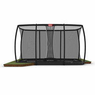 Berg *Ultim Champion FlatGround** Trampoline 500x 300 incl. Safetynet Deluxe XL Grijs