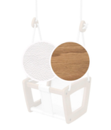 Lillagunga Schommelzitje hout Toddler *Eiken** Wit Details