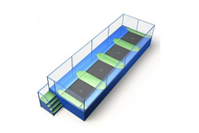 akrobat jump arena in een lijn model 4 trampolines
