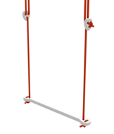 Lillagunga witte Trapeze Bone rood