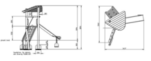 tekening 2 met afmetingen van deRobinia speeltoren Saskatchewan 