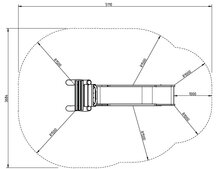 Vrije Ruimte Vrijstaande Glijbaan RVS met Robinia Trap 125 cm