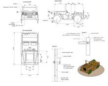 afmetingen van safari jeep van robinia hout