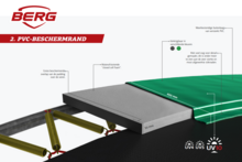 randkussen opbouw Berg *Elite Inground** Trampoline Ø330 cm Grijs met veiligheidsnet Deluxe