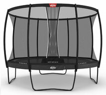 Berg Elite Regular Trampoli Ø430 cm antraciet met veiligheidsnet Deluxe XL professioneel