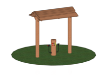 Robinia Tankstation met Overkapping