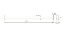 Maatvoering Duikelstang 90 cm