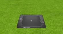 Akrobat Trampoline Orbit Flat To The Ground 430x305 cm met half Veiligheidsnet Zwart/Zwart