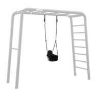 BERG Babyschommel met zwart BR touw montage aan PlayBase