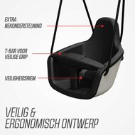 BERG Babyschommel met zwart BR touw ontwerp