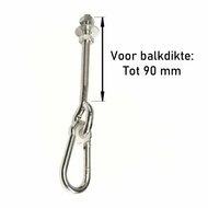 Schommelhaak met Karabijnhaak M10 100mm