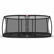 Berg Grand Elite Inground Trampoline 520 x 350 cm Antraciet Grijs met veiligheidsnet Deluxe XL Professioneel