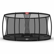 Berg Elite Inground Trampoline Ø430 cm Antraciet Grijs met veiligheidsnet Deluxe Professioneel