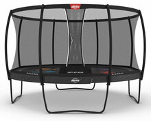 Berg Champion Regular Trampoline &Oslash;430 cm Antraciet Grijs Levels met veiligheidsnet Deluxe