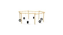 Eco-Play Zeshoekschommel met bandenzitting Openbaar