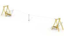 Eco-Play Kabelbaan met 2 Platformen Openbaar